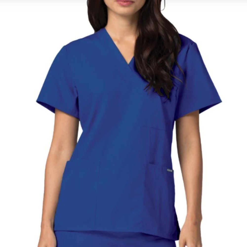 Adar Unisex V-Neck Tunic 3 Pocket Scrub Top - S